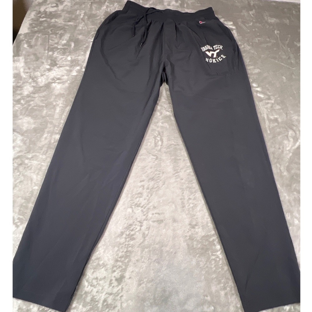 Champion Virginia Tech Hokies Mens XL Gray Athletic Track Pants VT Logo NCAA - Picture 2 of 10